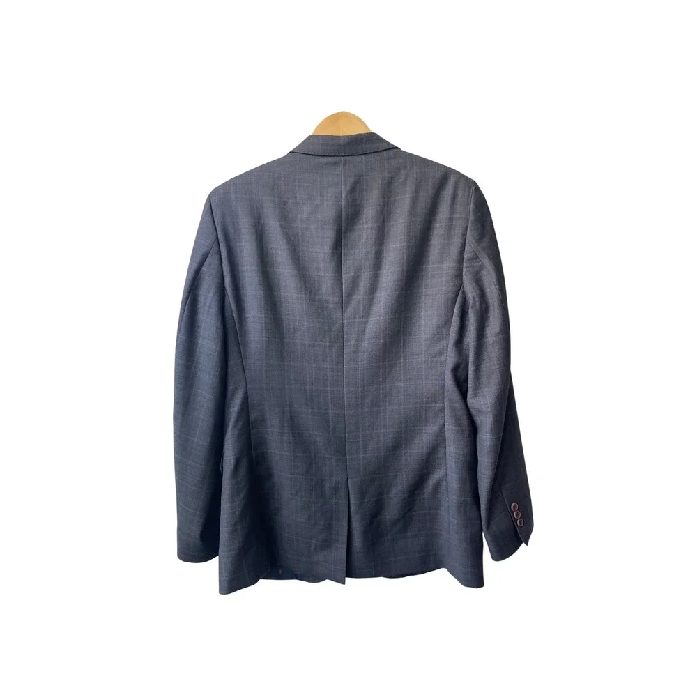 TED‎ BAKER LONDON Endurance Modern Fit Plaid Wool Blazer 44R Jacket Tailored
